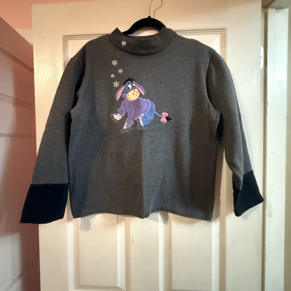 Disney Gray Sweatshirt with Eeyore Design Vintage